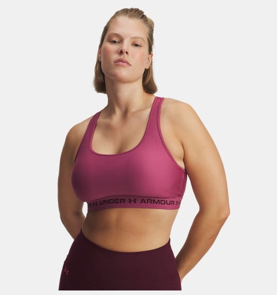 Kırmızı Kadın UA Crossback Mid Spor Sütyeni