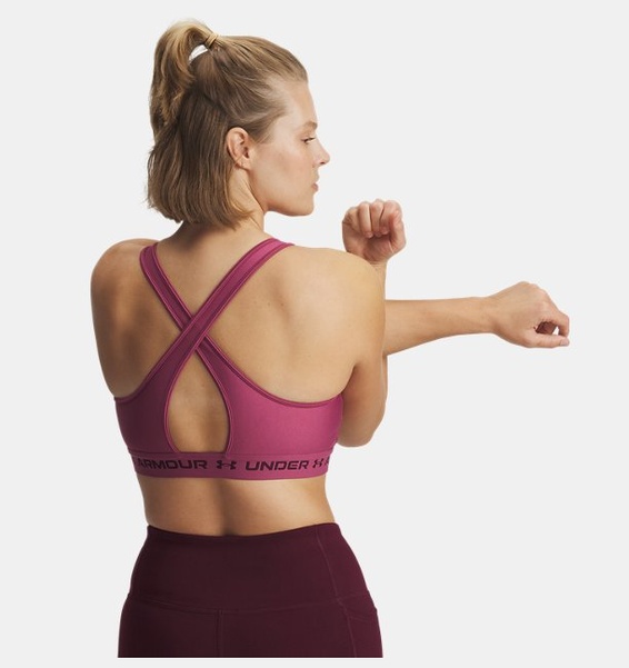 Kırmızı Kadın UA Crossback Mid Spor Sütyeni