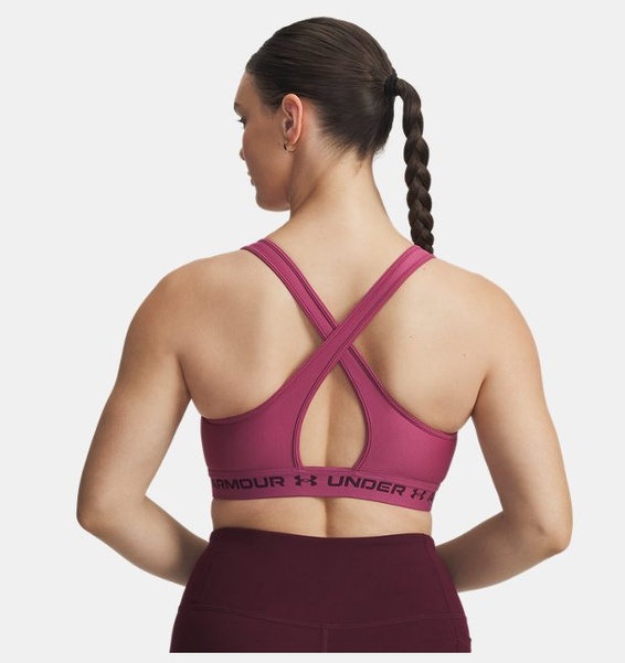 Kırmızı Kadın UA Crossback Mid Spor Sütyeni