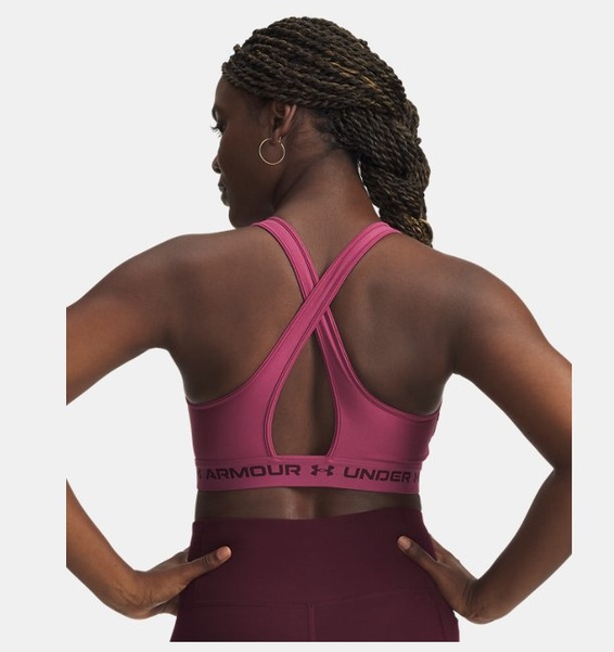 Kırmızı Kadın UA Crossback Mid Spor Sütyeni