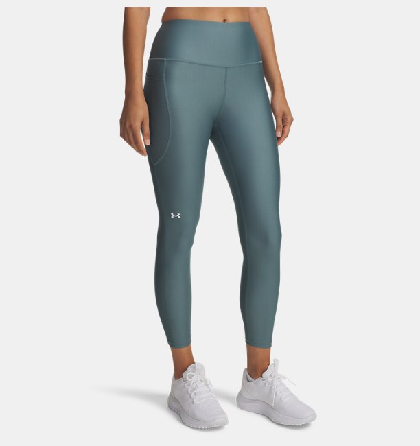 Kadın UA Tech Yüksek Bel Bilekte Tayt Mavi