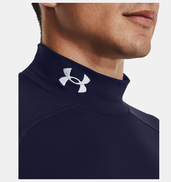 Mavi Erkek UA CG Armour Comp Mock Uzun Kollu T-shirt