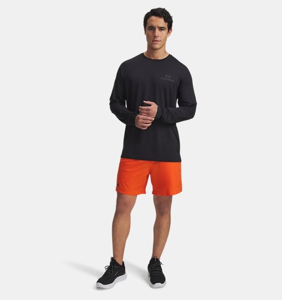 Turuncu Erkek UA Vanish Dokuma 6inch Şort