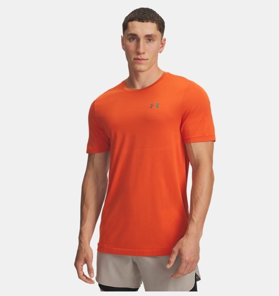 Turuncu Erkek UA Vanish Elite Dikişsiz Kısa Kollu T-shirt