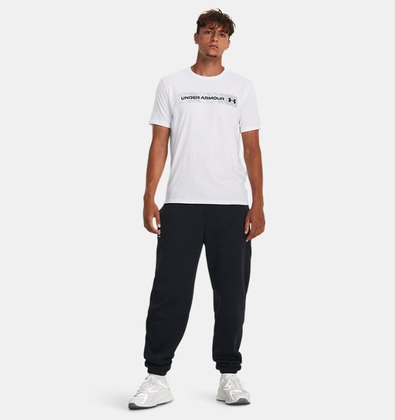 Beyaz Erkek UA Camo Chest Stripe Kısa Kollu T-shirt