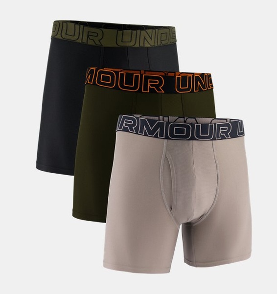 Kahverengi Erkek UA Performance Tech 6" Boxerjock - 3'lü Paket