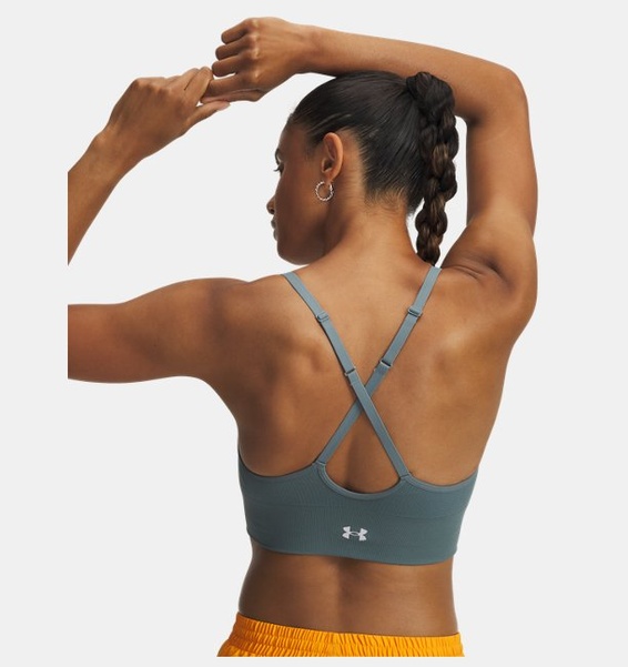 Mavi Kadın UA Vanish Dikişsiz Low Spor Sütyeni