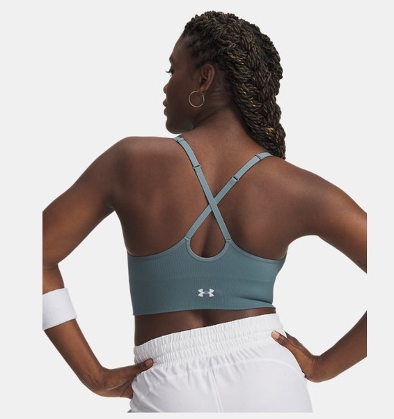 Mavi Kadın UA Vanish Dikişsiz Low Spor Sütyeni