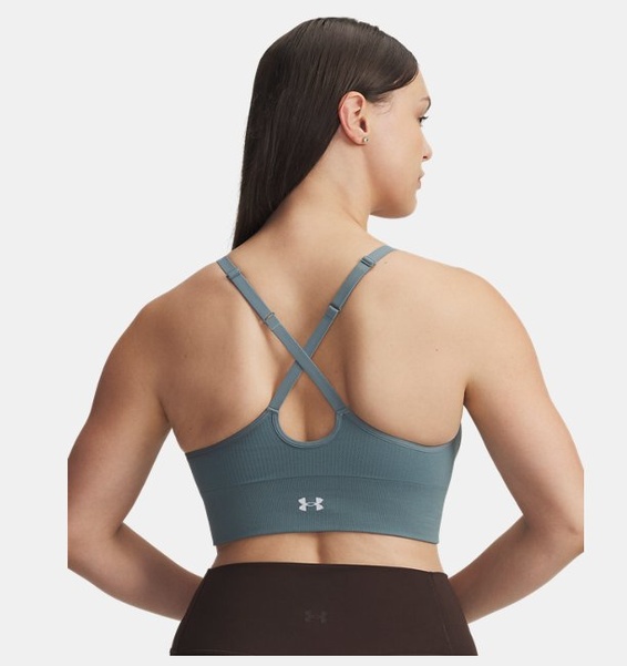 Mavi Kadın UA Vanish Dikişsiz Low Spor Sütyeni