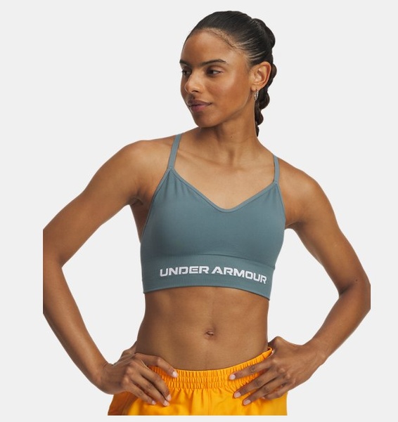 Mavi Kadın UA Vanish Dikişsiz Low Spor Sütyeni