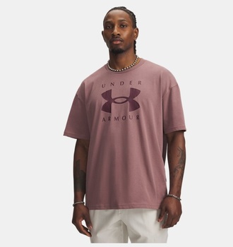 Erkek UA Heavyweight Oversized Branded Kısa Kollu T-shirt