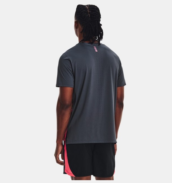 Gri Erkek UA Launch Elite Graphic Kısa Kollu T-shirt