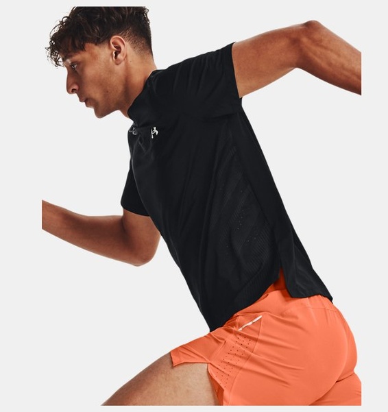 Siyah Erkek UA Launch Elite Graphic Kısa Kollu T-shirt