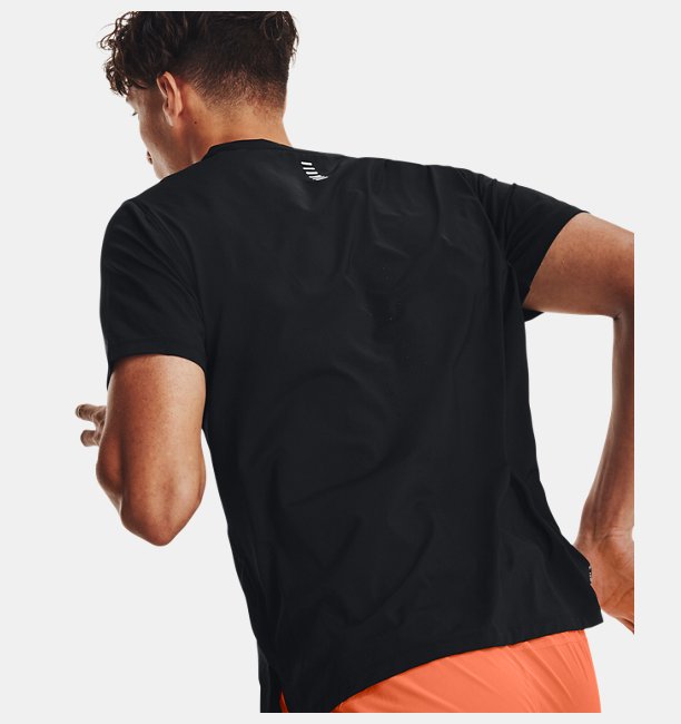 Erkek UA Launch Elite Graphic Kısa Kollu T-shirt Siyah