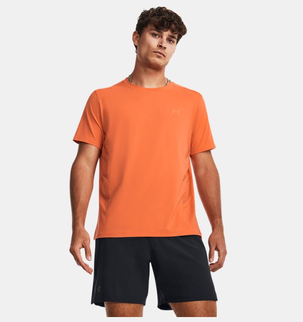 Erkek UA Launch Elite Graphic Kısa Kollu T-shirt Turuncu