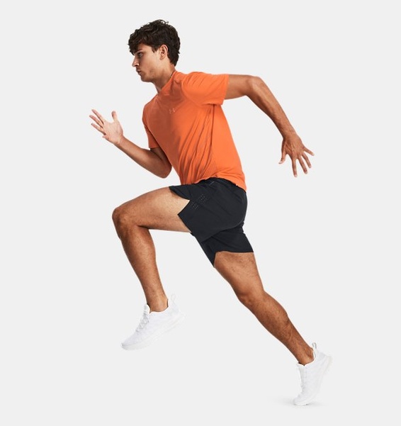 Turuncu Erkek UA Launch Elite Graphic Kısa Kollu T-shirt