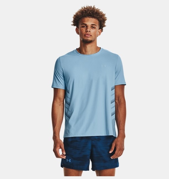 Mavi Erkek UA Launch Elite Graphic Kısa Kollu T-shirt