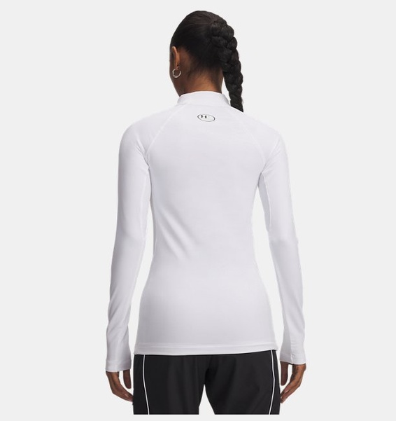 Beyaz Kadın UA CG Authentics Mockneck Uzun Kollu T-shirt