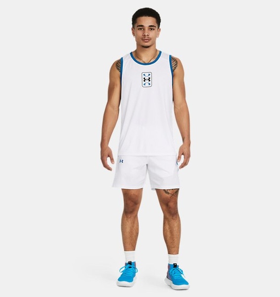 Beyaz Erkek UA Zone Dokuma Şort