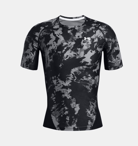 Siyah Erkek UA HG IsoChill Baskılı Kısa Kollu T-shirt