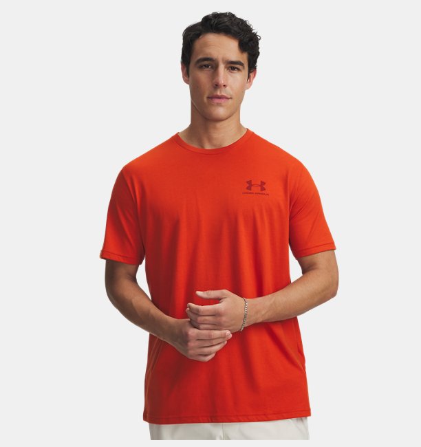 Erkek UA Sportstyle LC Kısa Kollu T-shirt Turuncu