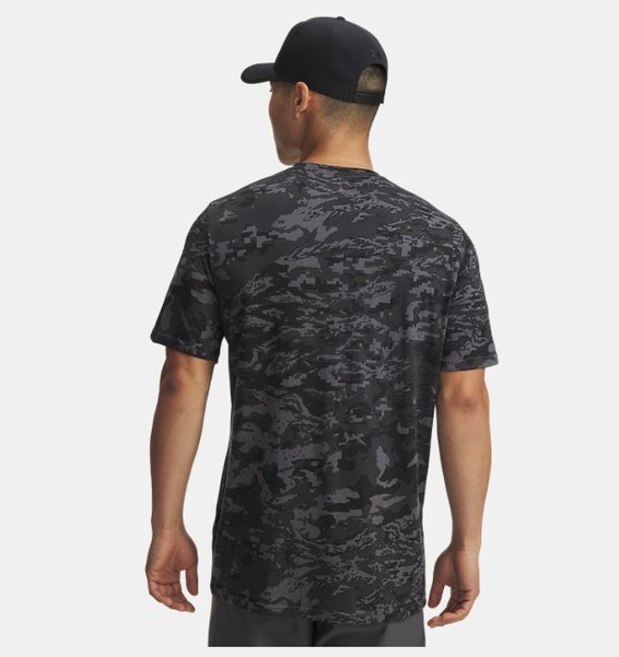 Gri Erkek UA ABC Camo Kısa Kollu T-shirt