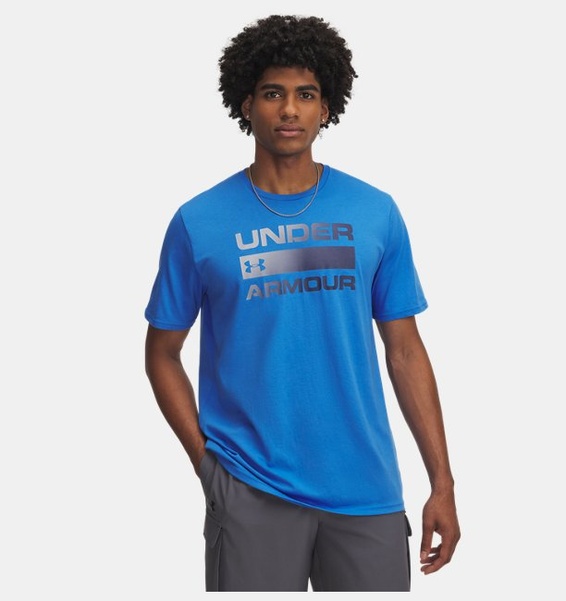 Mavi Erkek UA Team Issue Wordmark Kısa Kollu T-shirt