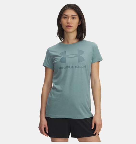 Yeşil Kadın UA Sportstyle Graphic Kısa Kollu T-shirt