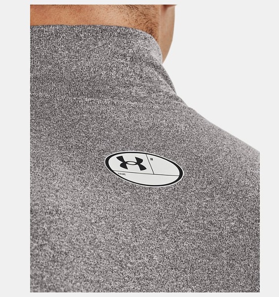 Gri Erkek UA CG Armour Comp Mock Uzun Kollu T-shirt