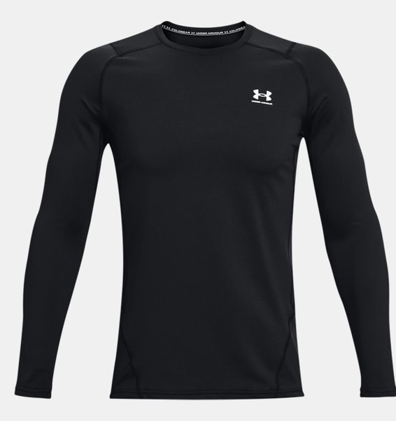 Siyah Erkek ColdGear® Armour Fitted Bisiklet Yaka