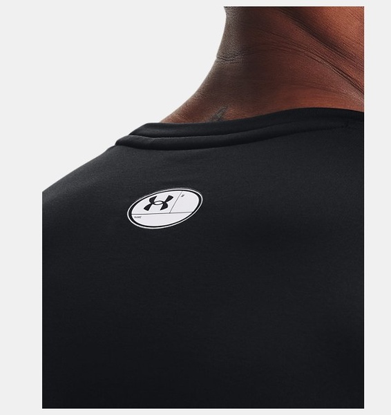 Siyah Erkek ColdGear® Armour Fitted Bisiklet Yaka