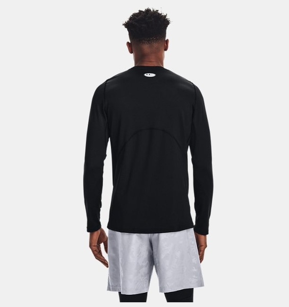 Siyah Erkek ColdGear® Armour Fitted Bisiklet Yaka