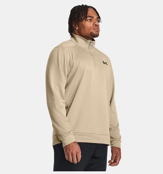 Kahverengi Erkek UA Armour Fleece 1/4 Fermuarlı Sweatshirt
