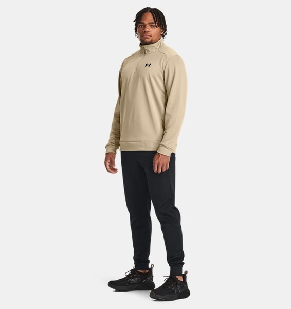 Kahverengi Erkek UA Armour Fleece 1/4 Fermuarlı Sweatshirt