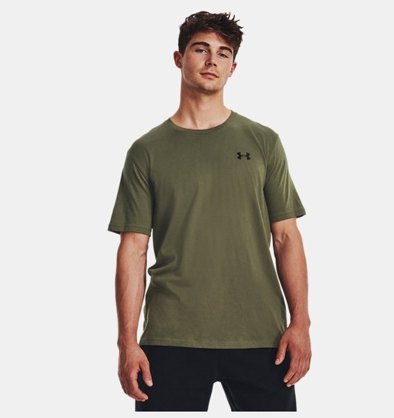 Yeşil Erkek UA Left Chest Lockup Kısa Kollu T-shirt