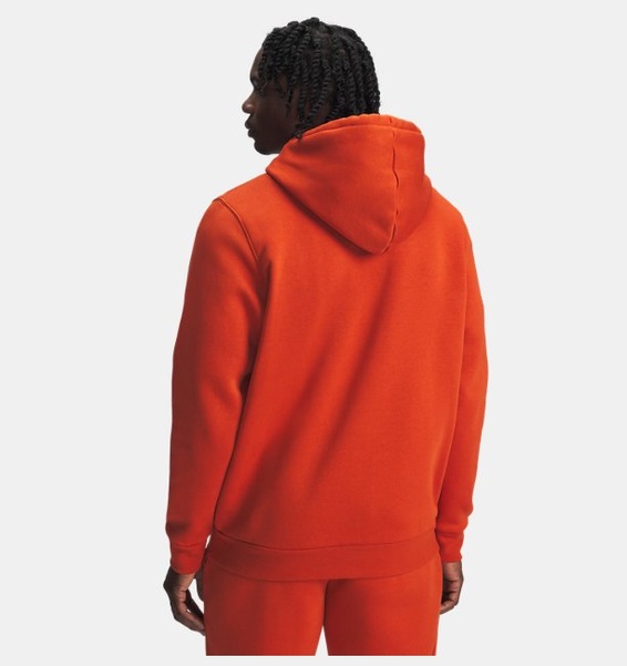 Turuncu Erkek UA Icon Fleece Kapüşonlu Üst