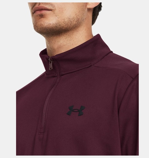 Bordo Erkek UA Armour Fleece 1/4 Fermuarlı Sweatshirt