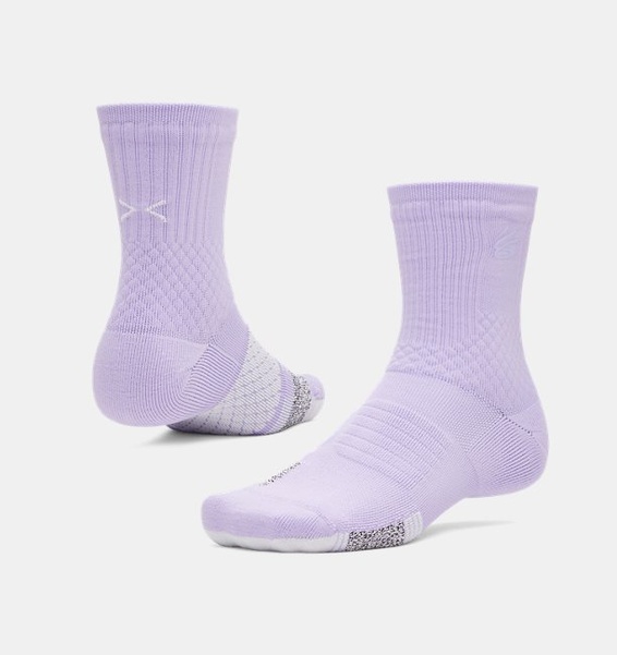 Mor Unisex UA Curry UA Playmaker Tekli Paket Mid Çorap