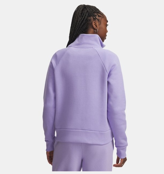 Mor Kadın UA Rival Fleece Yarım Fermuarlı Sweatshirt