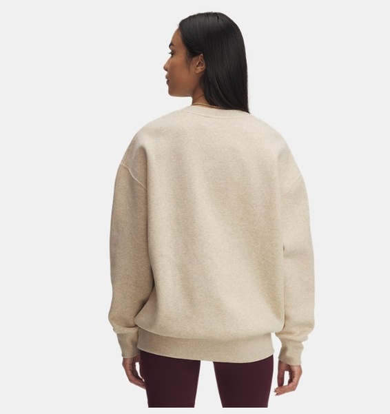 Kahverengi Kadın UA Icon Fleece Oversized Bisiklet Yaka Sweatshirt