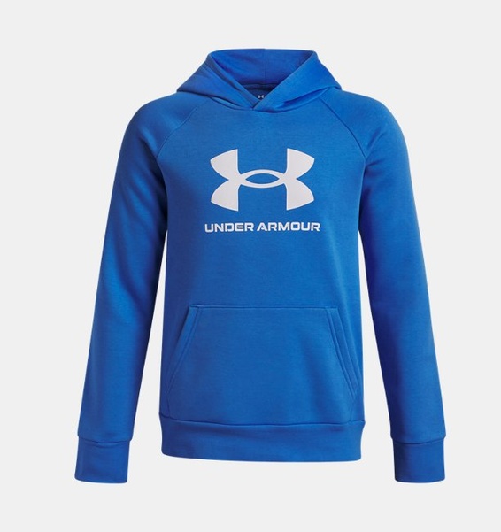 Mavi Erkek Çocuk UA Rival Fleece Big Logo Kapüşonlu Üst