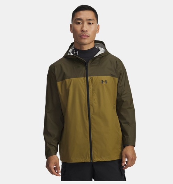 Yeşil Erkek UA Cloudstrike Colorblock Yağmurluk