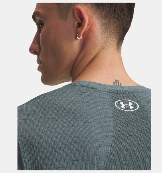 Mavi Erkek UA Vanish Dikişsiz Kısa Kollu T-shirt