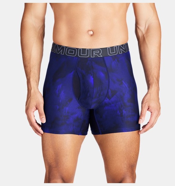 Mavi Erkek UA Performance Tech - Print 6 In 3'lü Paket İç Giyim