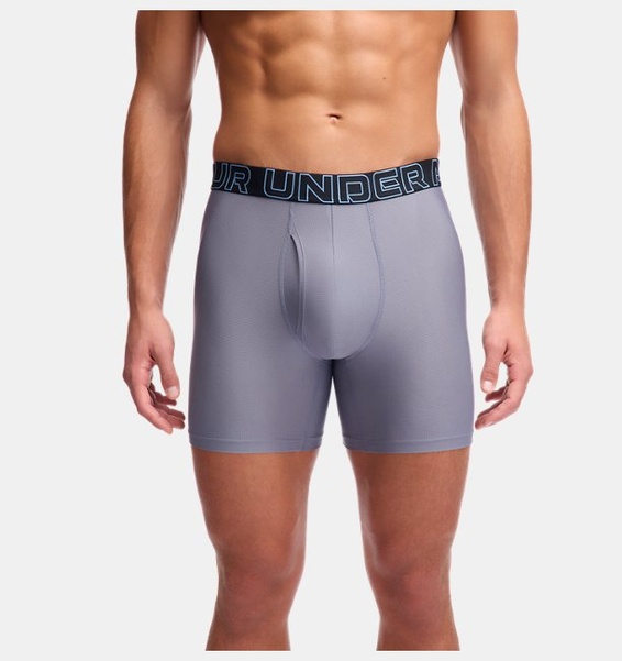Gri Erkek UA Performance Tech Mesh -Solid 6 in 3'lü İç Giyim