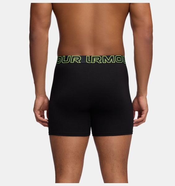Siyah Erkek UA Performance Cotton 6" Boxerjock - 3'lü Paket