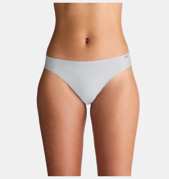 Gri Kadın UA Pure Stretch İz Yapmayan Tanga 3’lü Paket