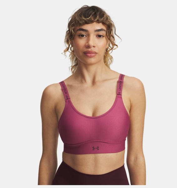 Kırmızı Kadın UA Infinity Mid 2.0 Spor Sütyeni