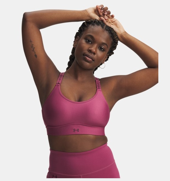 Kırmızı Kadın UA Infinity Mid 2.0 Spor Sütyeni