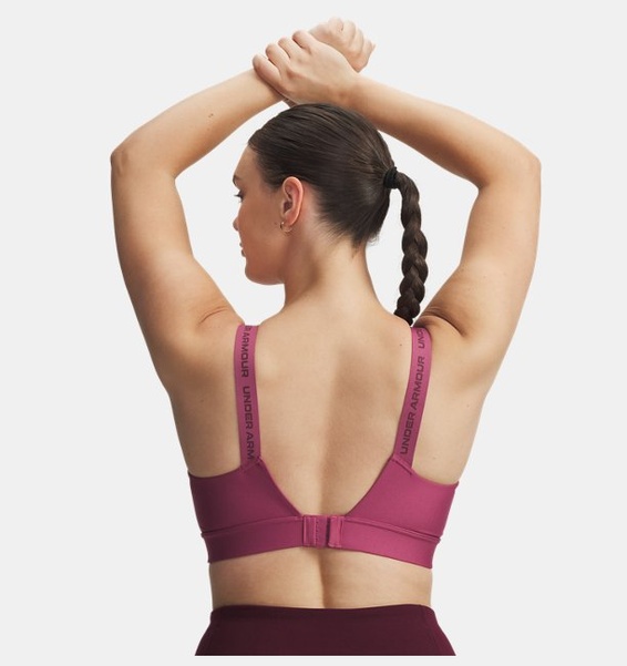 Kırmızı Kadın UA Infinity Mid 2.0 Spor Sütyeni